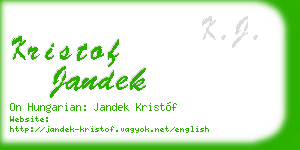 kristof jandek business card